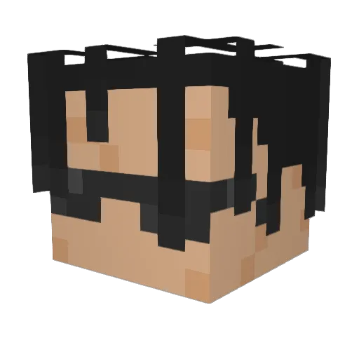 Asinky Minecraft avatar head, 3D render