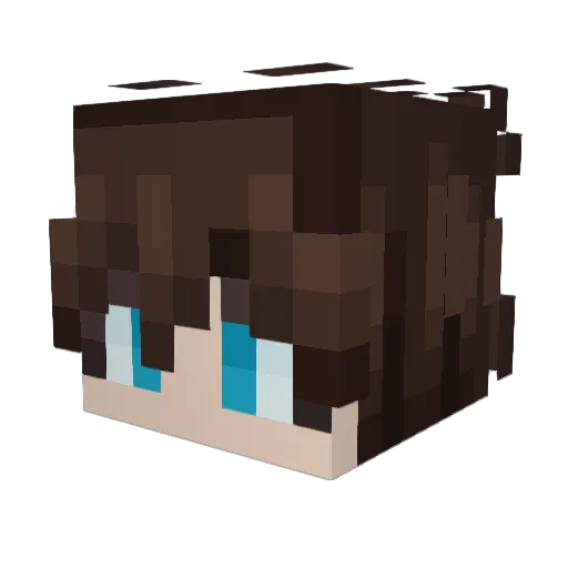 Asir23 Minecraft avatar head, 3D render