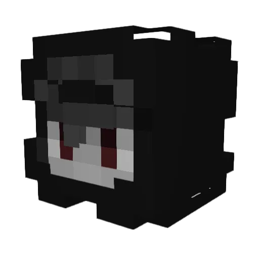 Asissec Minecraft avatar head, 3D render