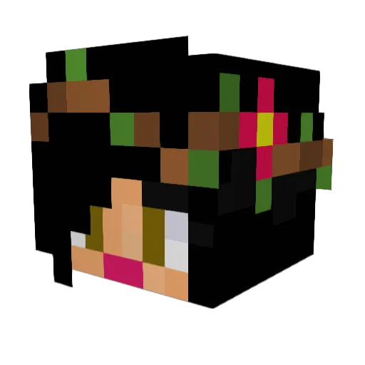 AsiullaPL Minecraft avatar head, 3D render