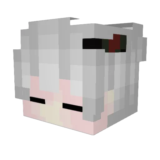 Asiwant Minecraft avatar head, 3D render