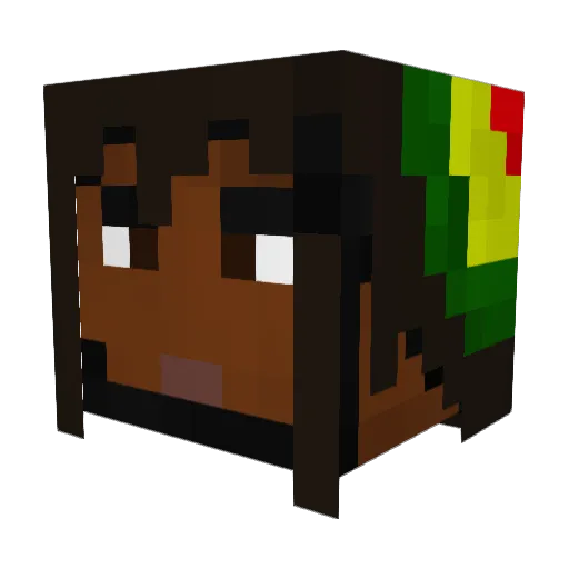 Asixlol Minecraft avatar head, 3D render