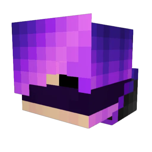 Asiyuin Minecraft avatar head, 3D render
