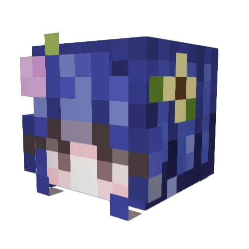 Asjac1 Minecraft avatar head, 3D render