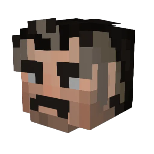 Ask11122 Minecraft avatar head, 3D render