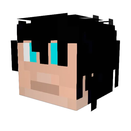 Ask3T_ Minecraft avatar head, 3D render
