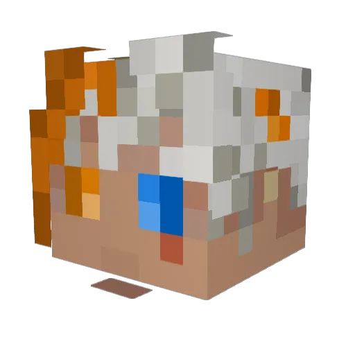 Ask418 Minecraft avatar head, 3D render