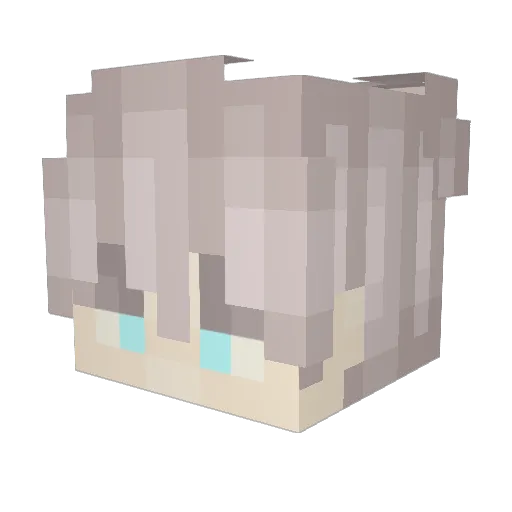 Ask4 Minecraft avatar head, 3D render