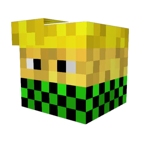 AskForNudel Minecraft avatar head, 3D render
