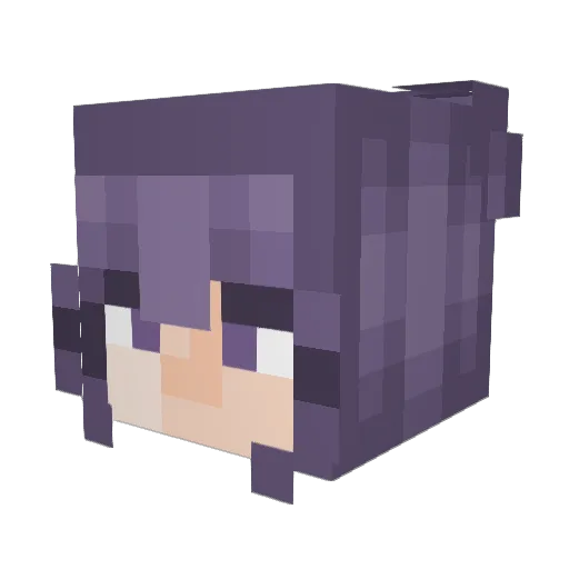 AskRetroMod Minecraft avatar head, 3D render