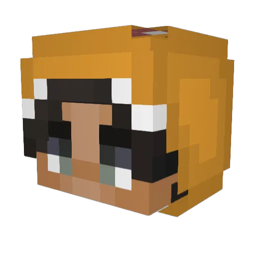 AskRey Minecraft avatar head, 3D render