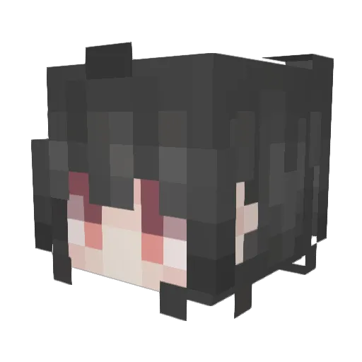 Ask_Mi Minecraft avatar head, 3D render