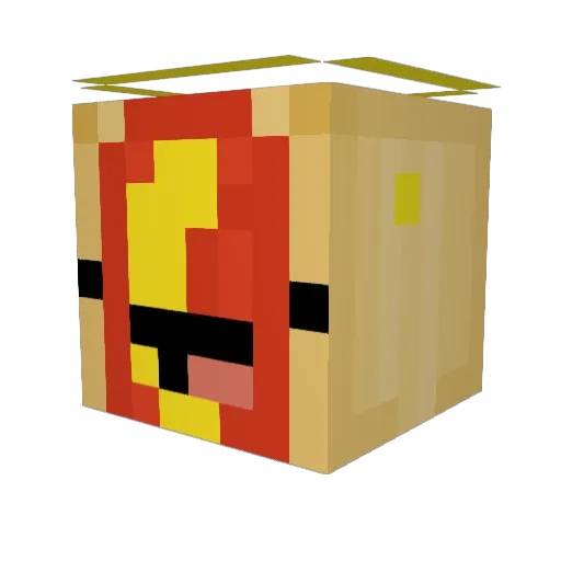 Askaniius Minecraft avatar head, 3D render