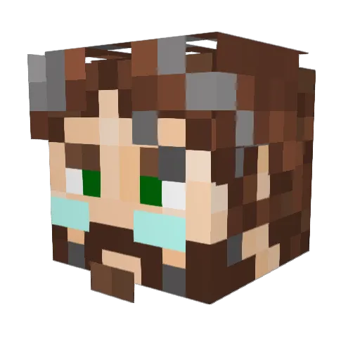 AskannonGER Minecraft avatar head, 3D render