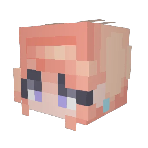 Askaor Minecraft avatar head, 3D render