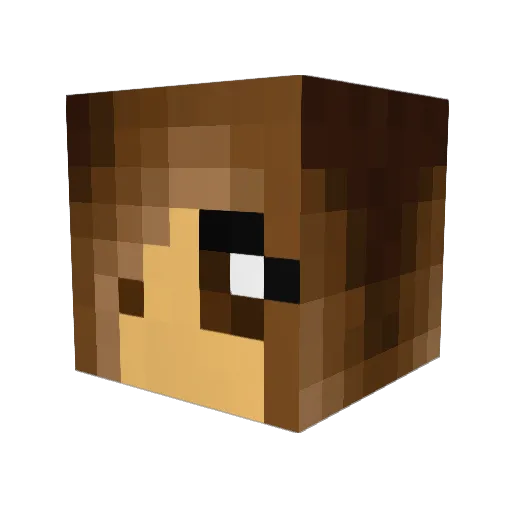 AskeFrida Minecraft avatar head, 3D render