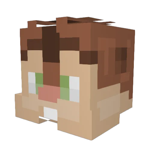 Askerest Minecraft avatar head, 3D render