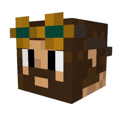 Askhenu Minecraft avatar head, 3D render