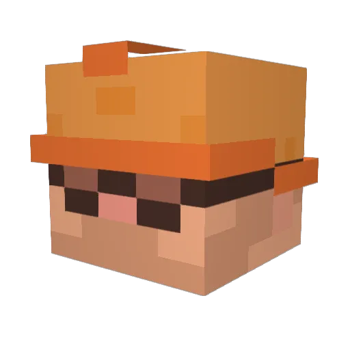 Askiary Minecraft avatar head, 3D render