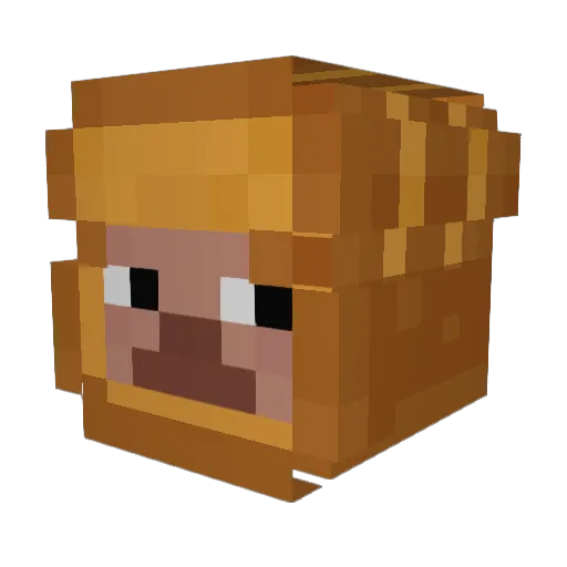 Askindx Minecraft avatar head, 3D render