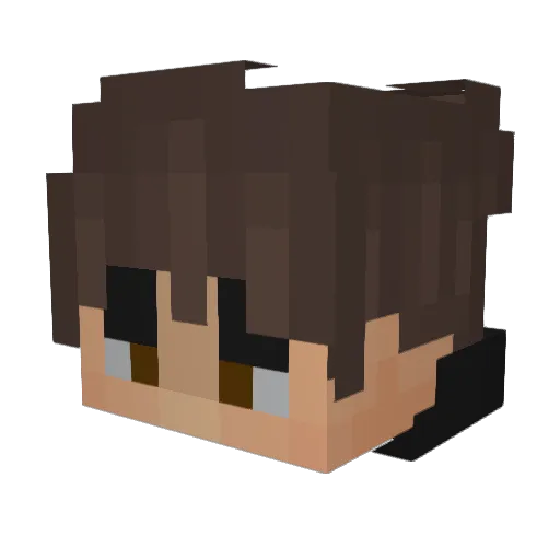 AskiskeepX Minecraft avatar head, 3D render