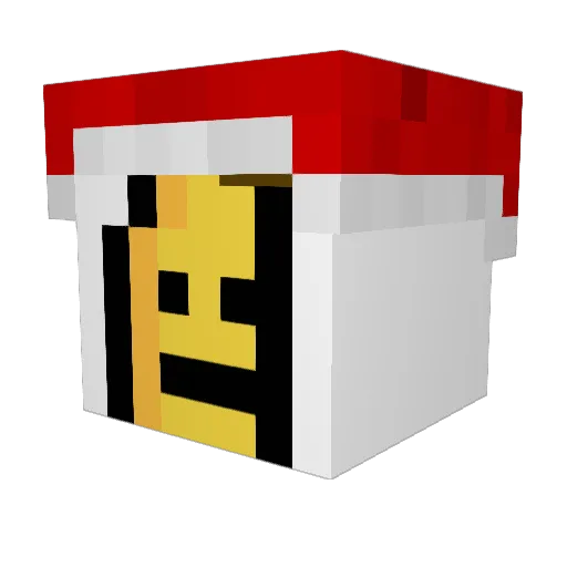 Askkkkk Minecraft avatar head, 3D render