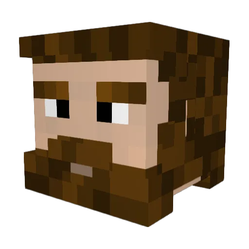 Askoooo Minecraft avatar head, 3D render
