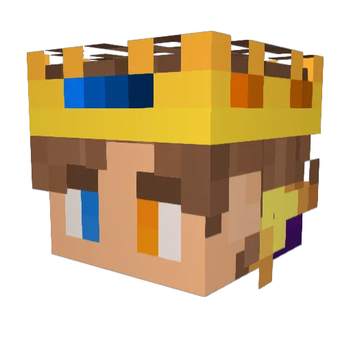 Asktt Minecraft avatar head, 3D render