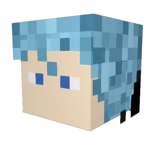 Askun12 Minecraft avatar head, 3D render