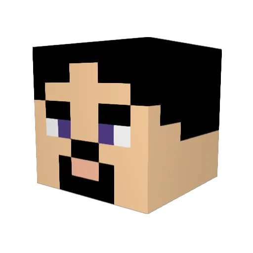 Askutasku Minecraft avatar head, 3D render