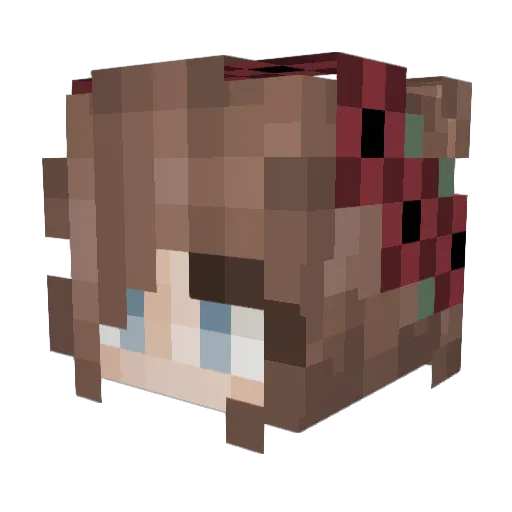 Aslaklel Minecraft avatar head, 3D render