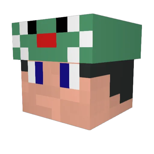 AslanHamza Minecraft avatar head, 3D render