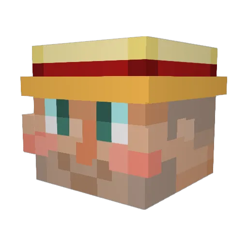 AslanLucy Minecraft avatar head, 3D render