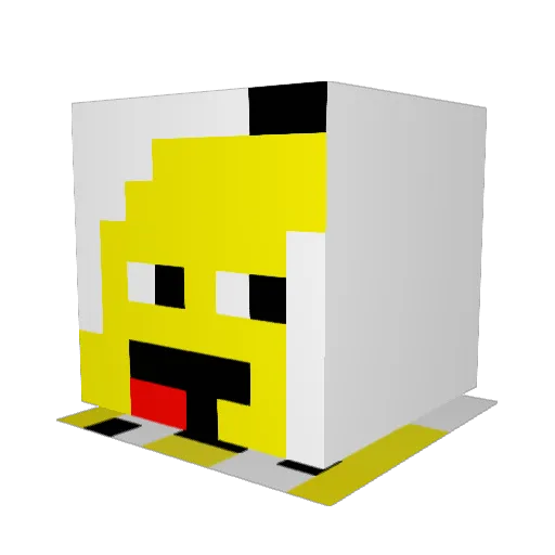 Asledya Minecraft avatar head, 3D render