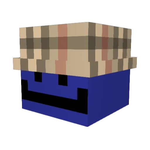 Asm_Larry Minecraft avatar head, 3D render