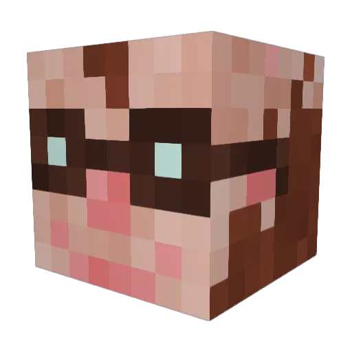 Asmaa Minecraft avatar head, 3D render