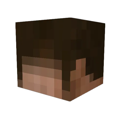 Asmeu Minecraft avatar head, 3D render