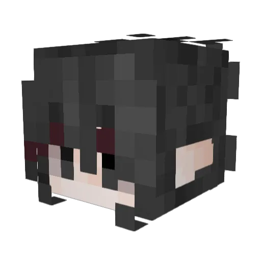 Asmia Minecraft avatar head, 3D render