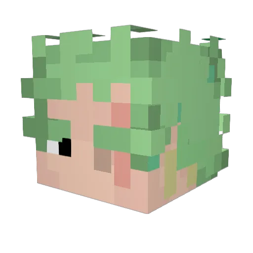 Asmocholy Minecraft avatar head, 3D render