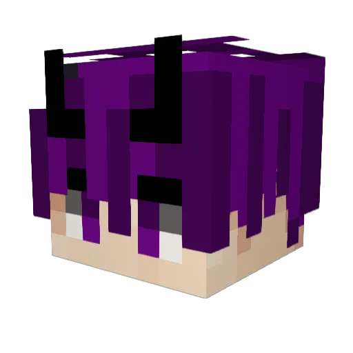 AsmodeKobayachi Minecraft avatar head, 3D render
