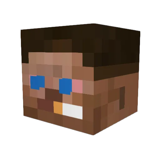 AsmodeusIV Minecraft avatar head, 3D render