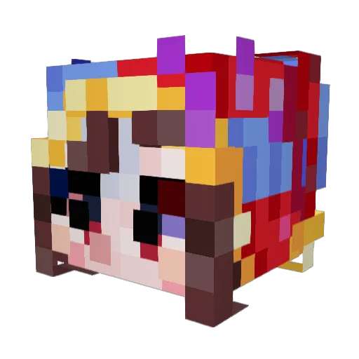 AsmodeusQueen Minecraft avatar head, 3D render