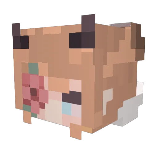 Asmodeusxo Minecraft avatar head, 3D render