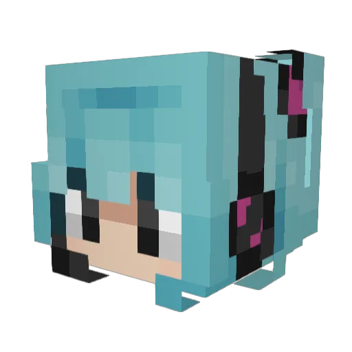Asmor2017 Minecraft avatar head, 3D render
