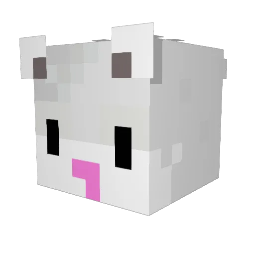 Asmoyed Minecraft avatar head, 3D render