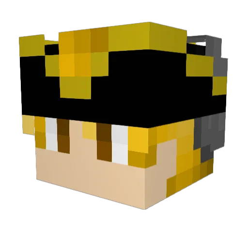 AsmundK Minecraft avatar head, 3D render