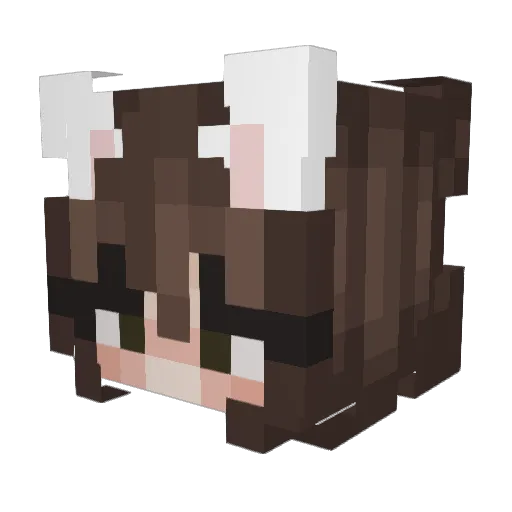 Asmuodeus Minecraft avatar head, 3D render