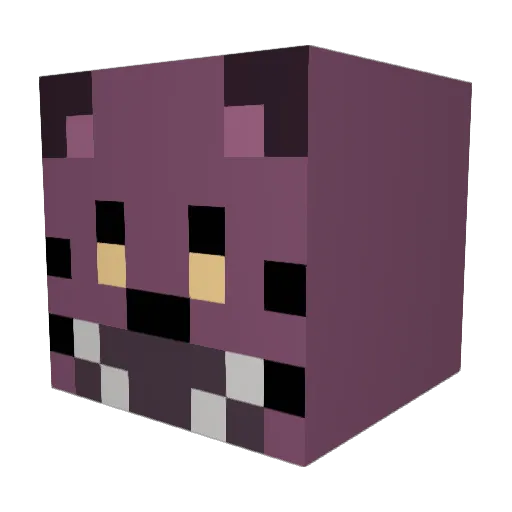 AsoKuma Minecraft avatar head, 3D render