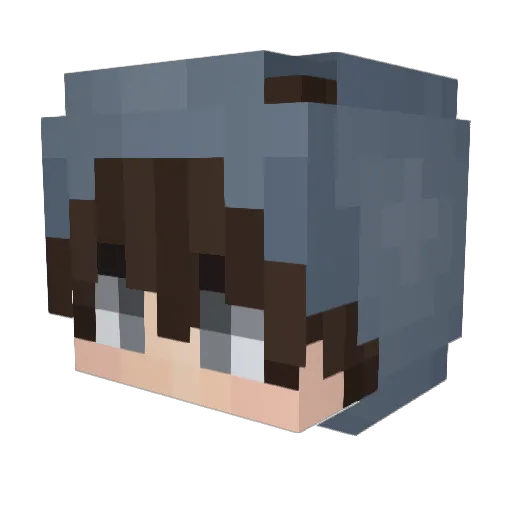 Asobibi59 Minecraft avatar head, 3D render