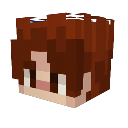 Asoccc Minecraft avatar head, 3D render